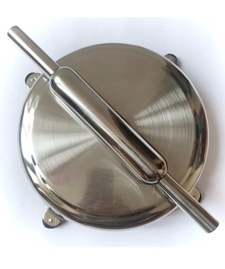 Rolling Pin & Board Stainless Steel Silver Chapati Roti Maker Kitchen Item