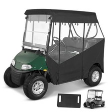 Golf Cart Enclosure 2 Passenger Fit for EZGO RXV With Front Windshield Black
