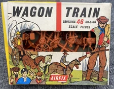 AIRFIX S.15 WAGON TRAIN 40pc Pioneers Covered Wagon Model Kit Vintage