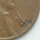 1935-S Cracked Planchet Lincoln Wheat Right Through the Date Nice Error Coin