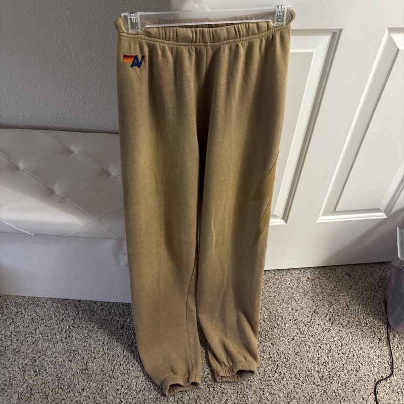 Aviator Nation Women’s Tan Bolt Sweatpants Brand New Size Small
