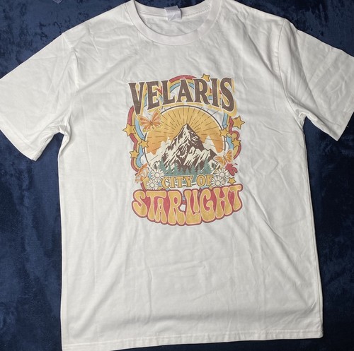 Velaris City Of Starlight Retro White T-Shirt Pullover Graphic Large