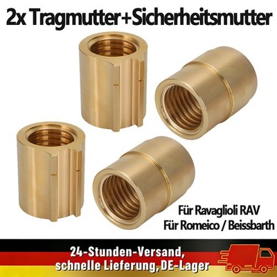 2x Tragmutter Sicherheitsmutter Für RAV Ravaglioli KPX KPN 336 Rechts Gew.TR40x5