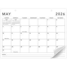 Aesthetic 2026 Desk Calendar 16" x 12" - Runs From January 2026 Until July 20...