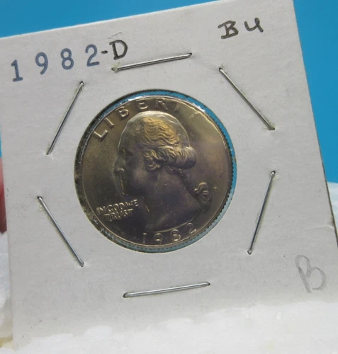 1982-D Washington QUARTER 25 Cent COIN / Brilliant Uncirculated (B)