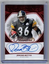 Jerome Bettis 2025 Flawless Ruby Auto /15 Pittsburgh Steelers Notre Dame HOF