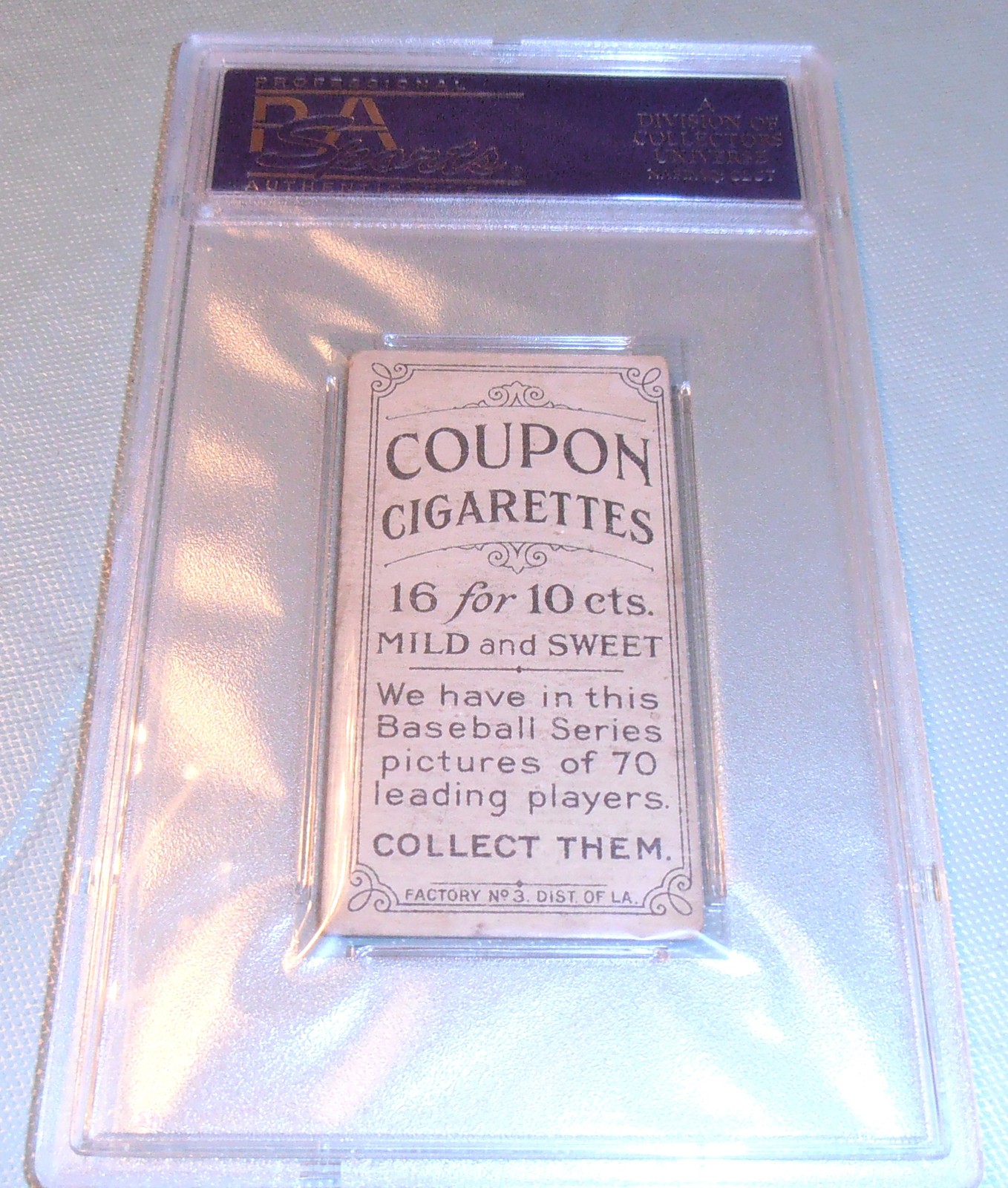 1919 COUPON CIGS. T213 MIKE MOWREY TYPE 3 PSA 4 MC VGEX VINTAGE