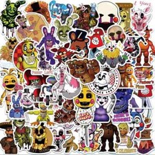 Five Nights At Freddy's Themed Scrapbook/Skateboard Sticker Set Of 60 Pieces