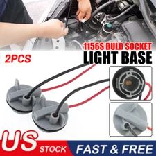 Universal 1156S Pigtail Wire Female Socket Harness For Front Turn Signal Lamp