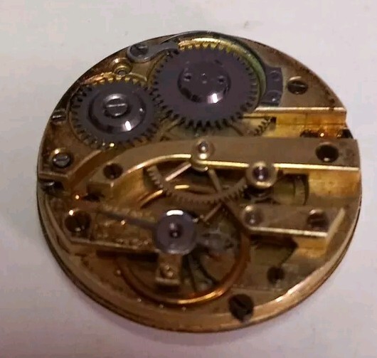 Mouvement De Montre à Gousset Sans Marque - Pour Pièces Ou Réparation, Balancier Fonctionnel