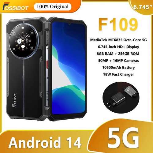 Fossibot F109 5G IP68 Waterproof Phone Dual Screens 50MP 120Hz 10600mAh NFC - 第 1/15 張圖片