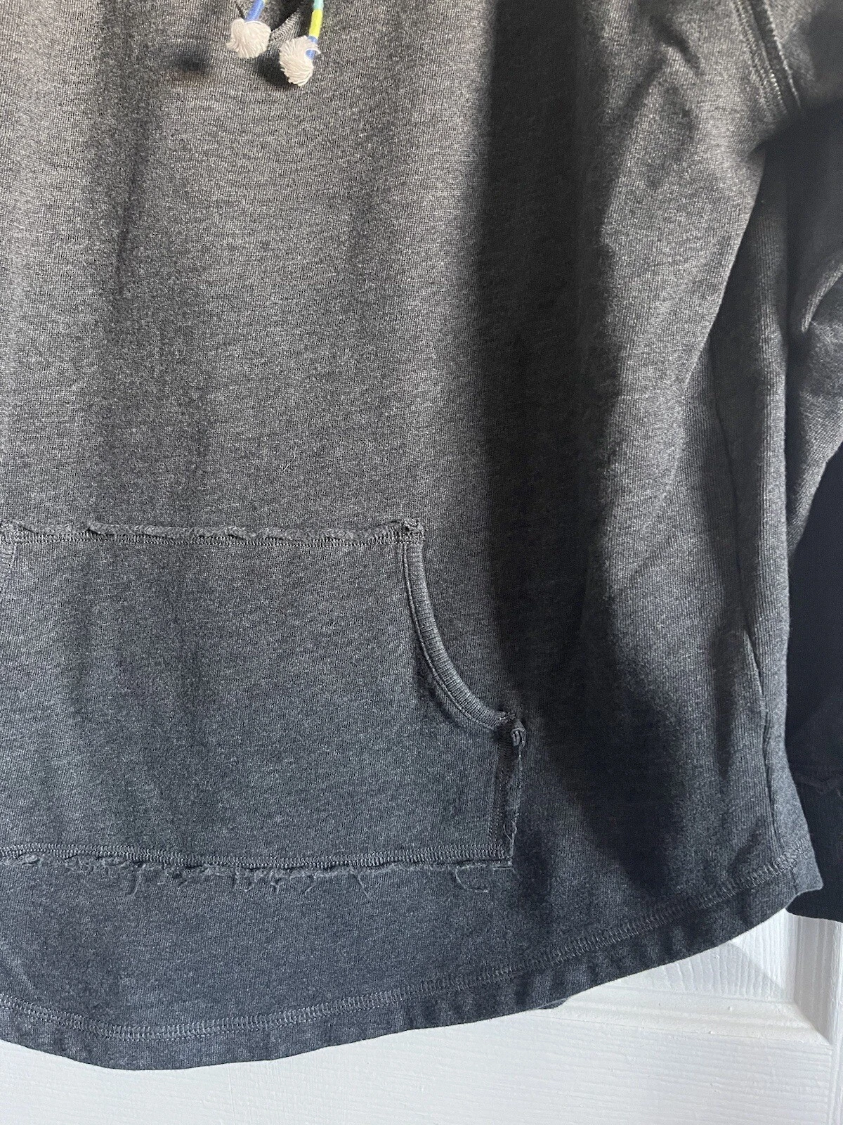 UNDERCOVER Victoria Secret Pullover Felpa S P Donna Pile Grigio Scollo a V Tasca Bassa