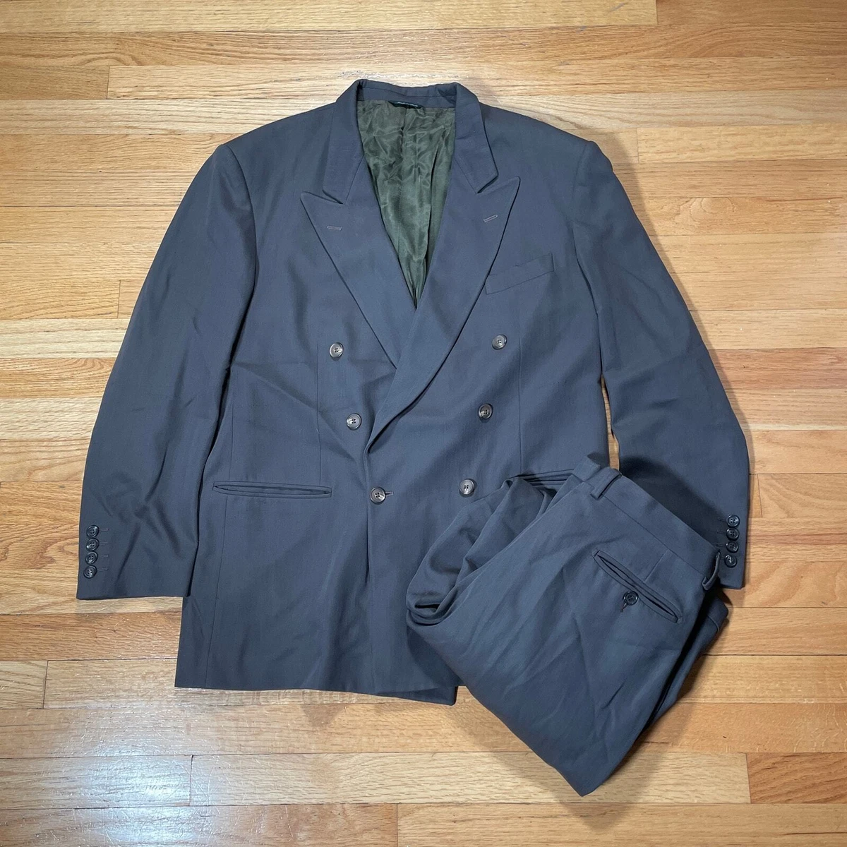 vintage double breasted suit products for sale | eBay