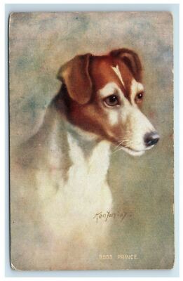 c. 1907 Cute Dog Postcard Kenyon Signed ''Prince'' 