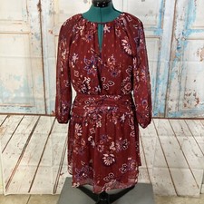 Vince Camuto Womens Metalic Lame Floral Print Summer Midi Dress Assorted