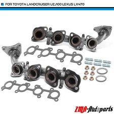Left Right Exhaust Manifold for Toyota LandCruiser UZJ100 4.7L 2UZ-FE 1998-2007