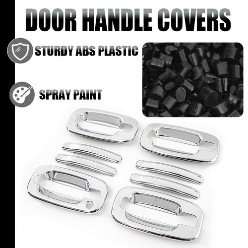 For 1999-2006 2005 Chevy Silverado GMC Sierra Chrome 4Dr Door Handle Covers Trim - Picture 2 of 10