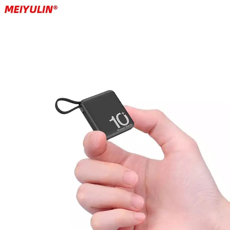 Portable 10000mAh Mini Power Bank - Dual USB 10W Fast Charging in Multicolor