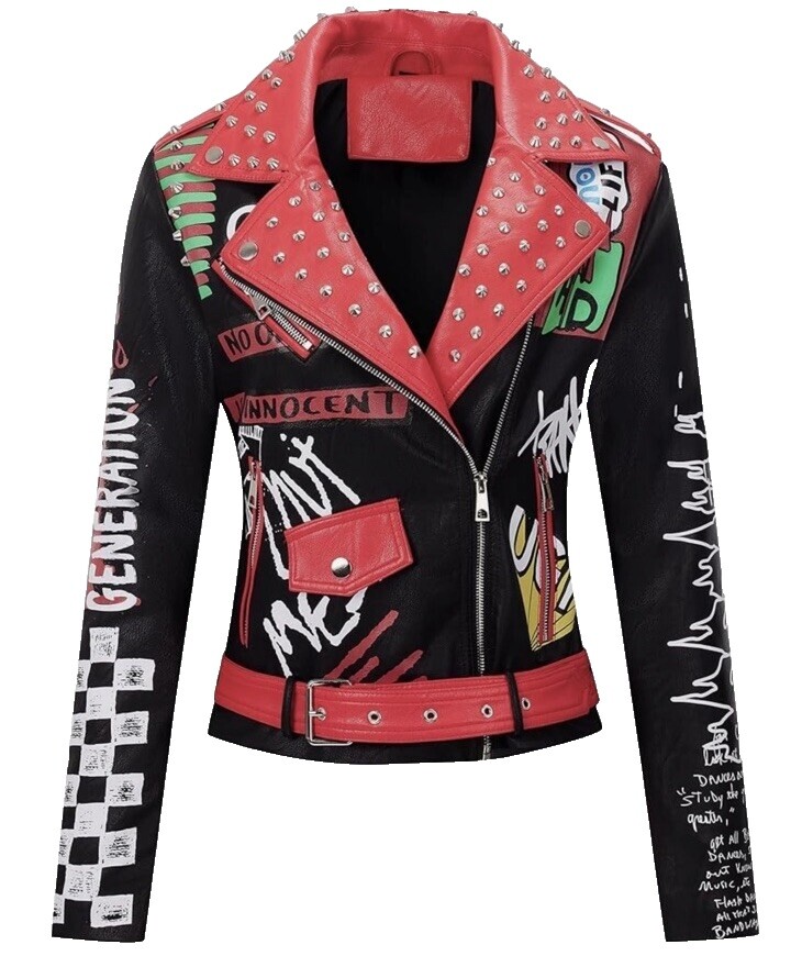 BELLIVERA Damesjas van kunstleer voor de lente, herfst, outwear