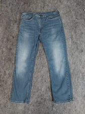 Levis Jeans Mens 34x29 Blue 559 Relaxed Straight Medium Wash Fade Out Whisker