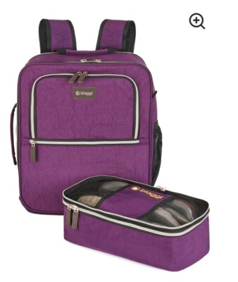 Biaggi Carry Cube Backpack Purple | eBay