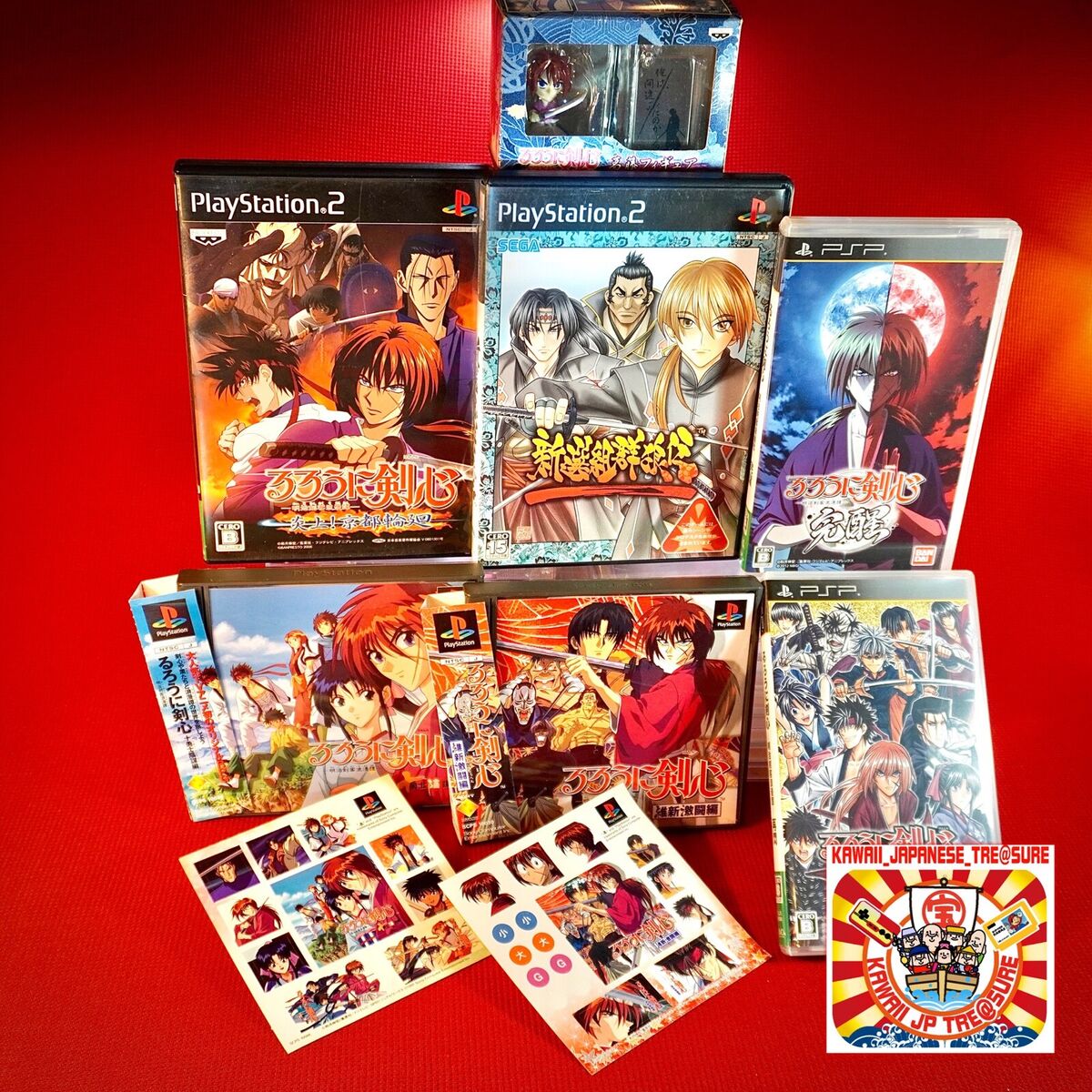 Rurouni Kenshin Lot 6 Set w/Figure Ishin Jyuyushi Kyoto Sony Rurouni Kenshin Lot 6 Set w/Figure Ishin Jyuyushi Kyoto Sony