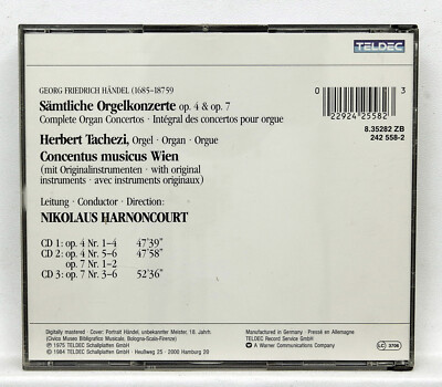 Harnoncourt Collection[4]〜[13] HERBERT TACHEZI, HARNONCOURT ⸺ HAENDEL organ concertos op.4&7
