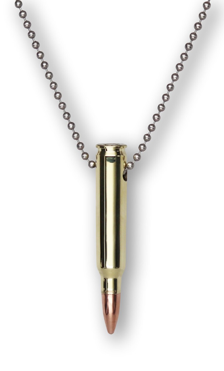 Remington 223 Bullet Necklace 30 Inch Stainless Steel Dog Tag