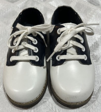 Stride Rite Black  White Leather Saddle Shoes Size 7