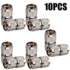 10X UHF male plug PL-259 PL259 to UHF Male Straight RF Coaxial Connector Adapter