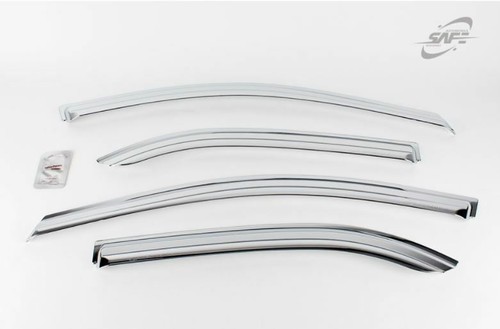 Chrome Window Vent Visor Rain Guard 4PCS Set K639 for Kia Sorento 2003-2009 - Picture 3 of 8