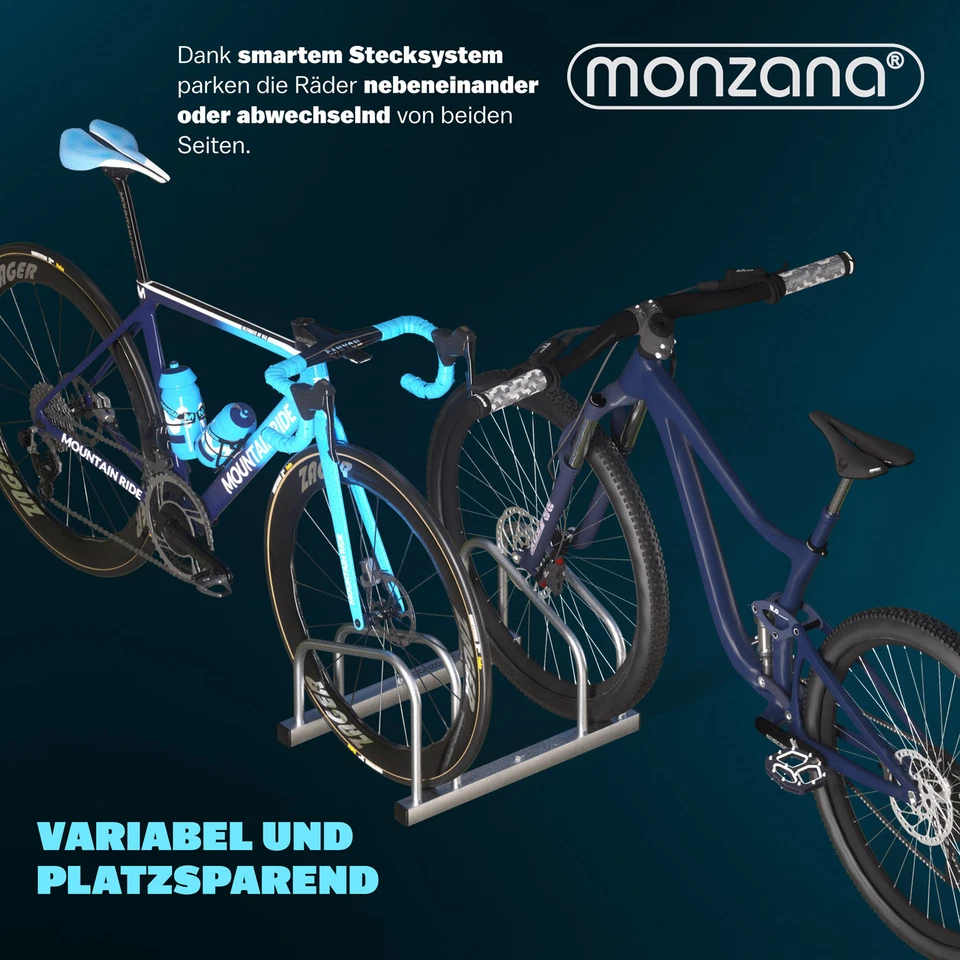 MONZANA® Fahrradständer Aufstellständer Bodenständer Fahrradhalter 2-6 Fahrräder - Bild 4 von 4