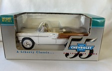 1955 Chevy Convertible Gold White Die-Cast Bank Libety Classics Auto Series NIB