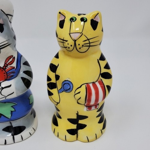 NOVELTY SALT & PEPPER SHAKERS COOKING CATS CHEF & SOUS CHEF - Picture 2 of 8