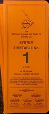 Atchinson, Topeka and Santa Fe Railway Co. System Timetable No. 1