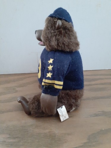 Bear Football Musical 11" Junior 33 Rock N Roll HEY animated gemmy . Vintage - Picture 6 of 6