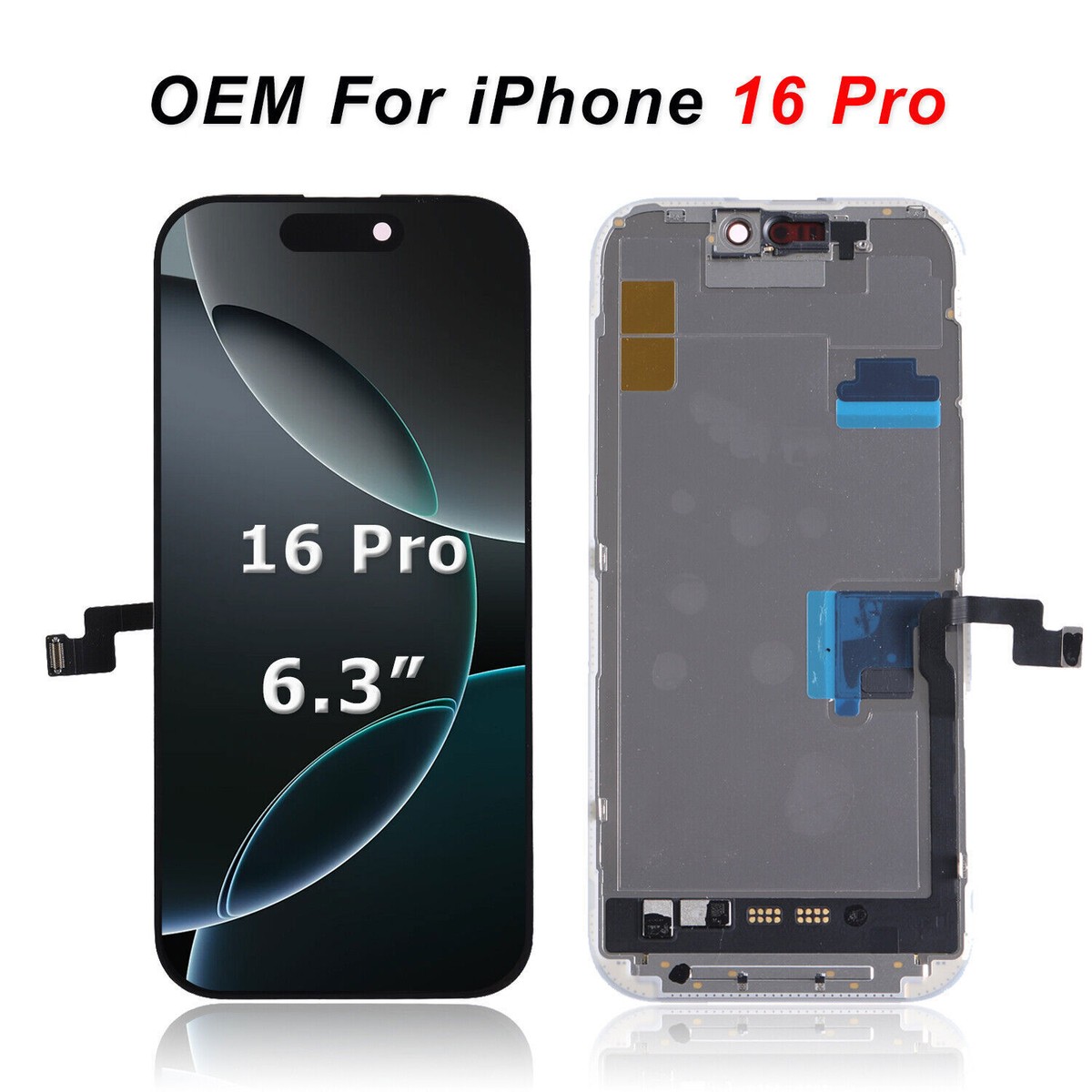 For iPhone 16 Pro LTPO Super Retina XDR OLED Display Touch Screen