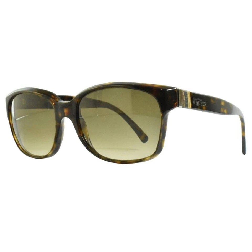 Gafas de sol Alexander McQueen AMQ 4168/S para mujer borde completo cuadradas oscuras habana Foto 2 de 4