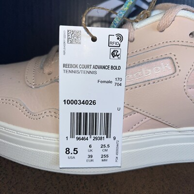 ♡ページ 11/16 Reebok Court Advance Bold Women's Size 8.5 Pink Sneakers
