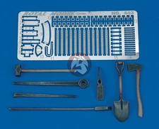 Royal Model 1/35 US Tanks Tools and Holders WWII [Resin & PE AFV Detail Set] 443