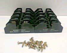 LOT OF 10 GUARANTEED BUSSMANN 30 AMP 600V FUSE HOLDERS 2807