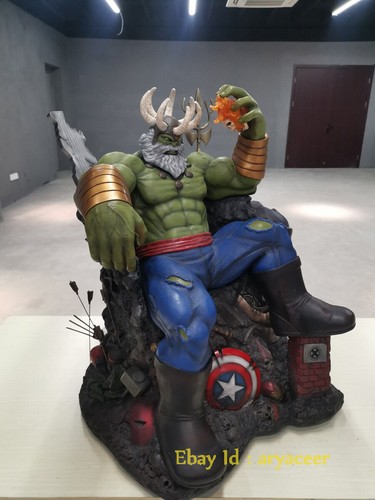 Hulk On Throne 1/4 Scale Polystone Statue Collectible Figure Model In Stock - Picture 3 of 12