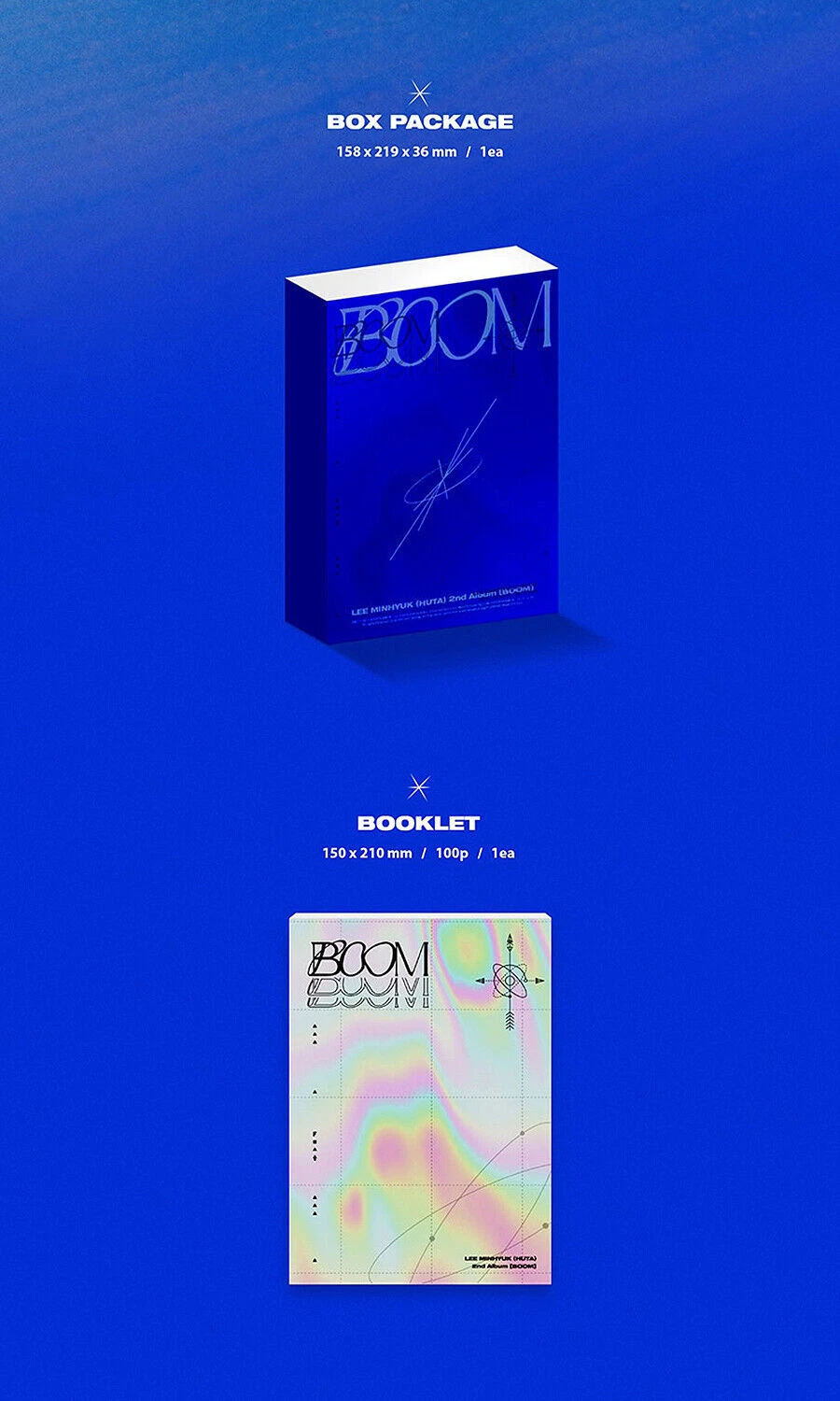BTOB LEE MINHYUK(HUTA) BOOM 2nd Album CD+Photo Book+2 Card+Sticker