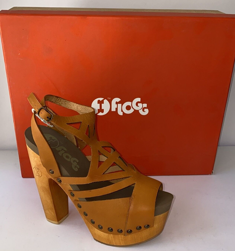 Flogg Sandale en Cuir Culot Femme Taille Ue 37 Noir FM04