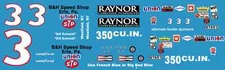 #3 Bill Schmidt Raynor Chrysler Plymouth Trans Am  1/64th Waterslide Decals