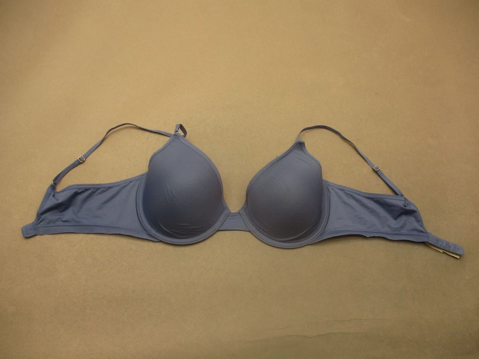34B On Gossamer Женский Серый С Глубокой Подкладкой На косточках Задняя Застежка Деми Бюстгальтер 9J - Изображение 3 из 4