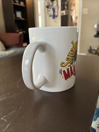 "Sawdust is Just Man Glitter" 16 oz Coffee Cup Large Mug Royal Norfolk EUC VTG - 第 4/7 張圖片