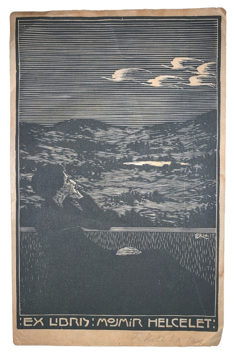 SIGNED BOOKPLATE, FRANTIŠEK KOBLIHA (1877-1962): Ex libris MOJMÍR