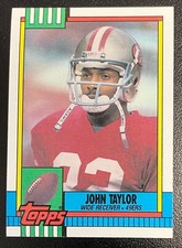 1990 NFL TOPPS JOHN TAYLOR FOOTBALL CARD #10 San Francisco 49ers