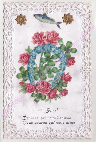 CPA Fantaisie - Découpis Hirondelle Dentelée - Carte Postale Ancienne
